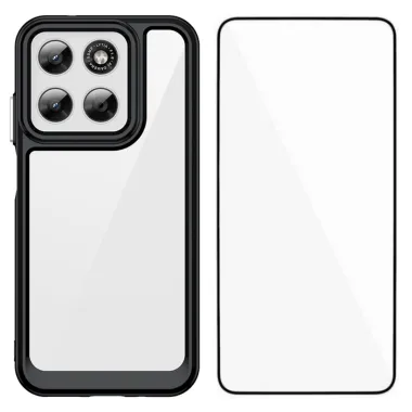 Pack Acrylique Transparent Motorola Moto G77 G67 Verre Trempé