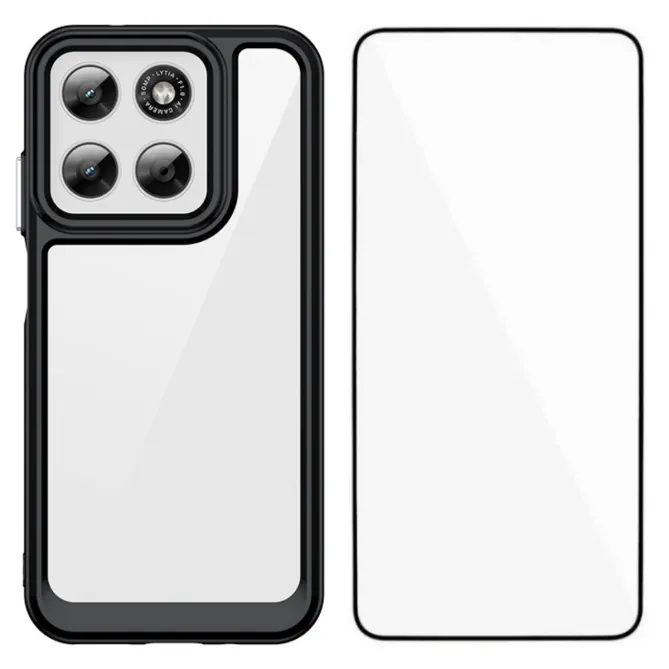 Pack Acrylique Transparent Motorola Moto G77 G67 Verre Trempé