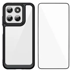 Pack Acrylique Transparent Motorola Moto G77 G67 Verre Trempé