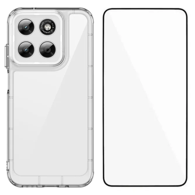 Pack Coque Intégrale Transparente Motorola Moto G77 G67 Verre Trempé