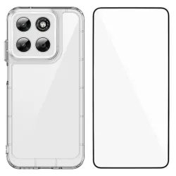Pack Coque Intégrale Transparente Motorola Moto G77 G67 Verre Trempé