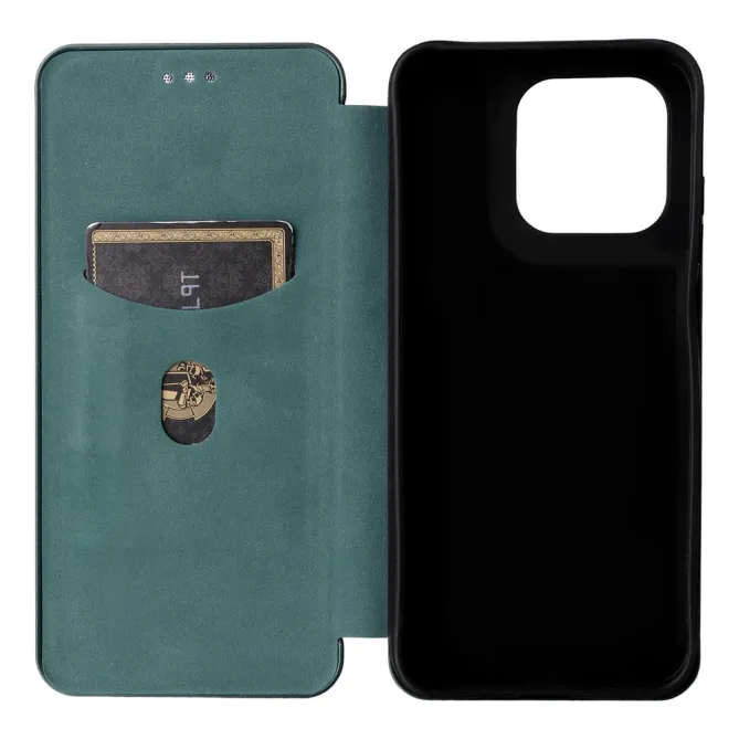 Housse Fibre de Carbone Motorola Moto G77 G67 Simili Cuir Magnétique