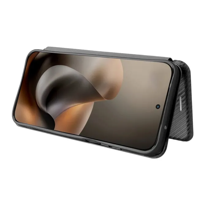 Housse Fibre de Carbone Motorola Moto G77 G67 Simili Cuir Magnétique
