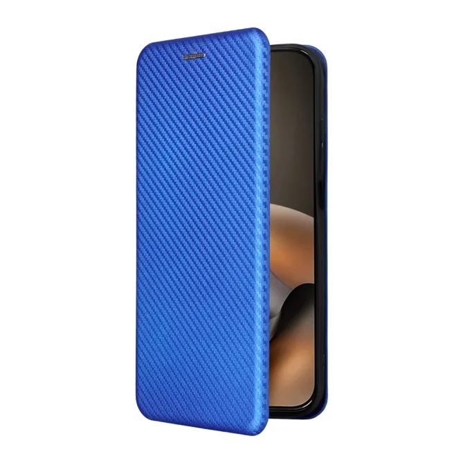 Housse Fibre de Carbone Motorola Moto G77 G67 Simili Cuir Magnétique