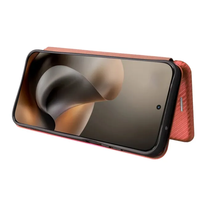 Housse Fibre de Carbone Motorola Moto G77 G67 Simili Cuir Magnétique