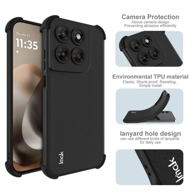 Coque Motorola Moto G77 G67 Class Protect Antichoc Noir Mat Airbag