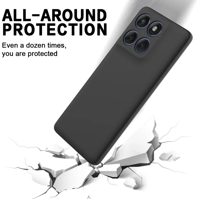 Coque Motorola Moto G77 / G67 Puro silicone liquide à lanière