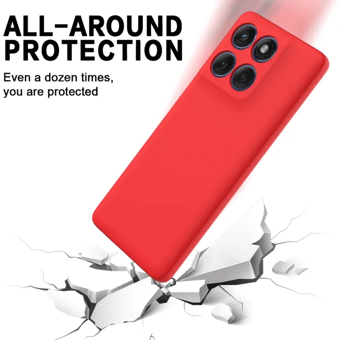 Coque Motorola Moto G77 / G67 Puro silicone liquide à lanière