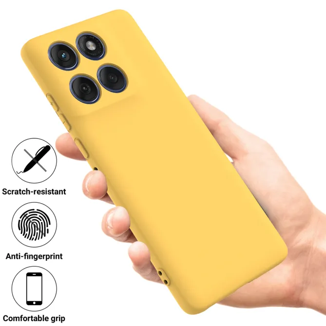 Coque Motorola Moto G77 / G67 Puro silicone liquide à lanière