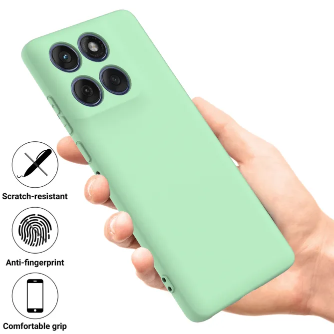 Coque Motorola Moto G77 / G67 Puro silicone liquide à lanière
