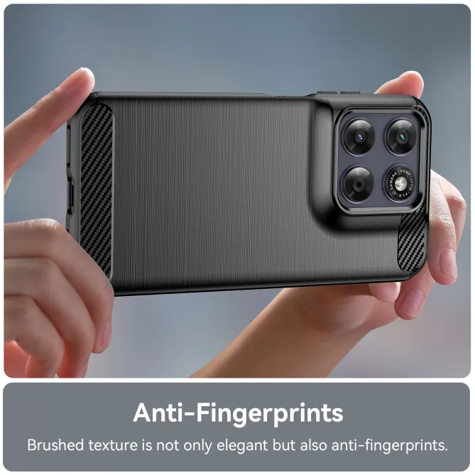 Pack Coque Brossée Fibre de Carbone Motorola Moto G77 G67 Verre Trempé