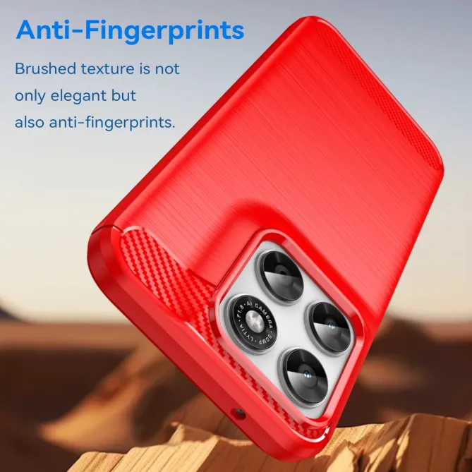 Pack Coque Brossée Fibre de Carbone Motorola Moto G77 G67 Verre Trempé