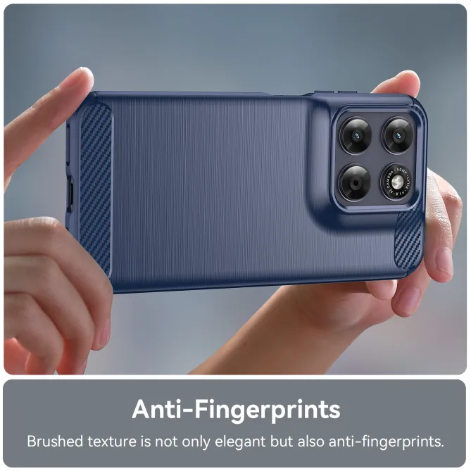Pack Coque Brossée Fibre de Carbone Motorola Moto G77 G67 Verre Trempé