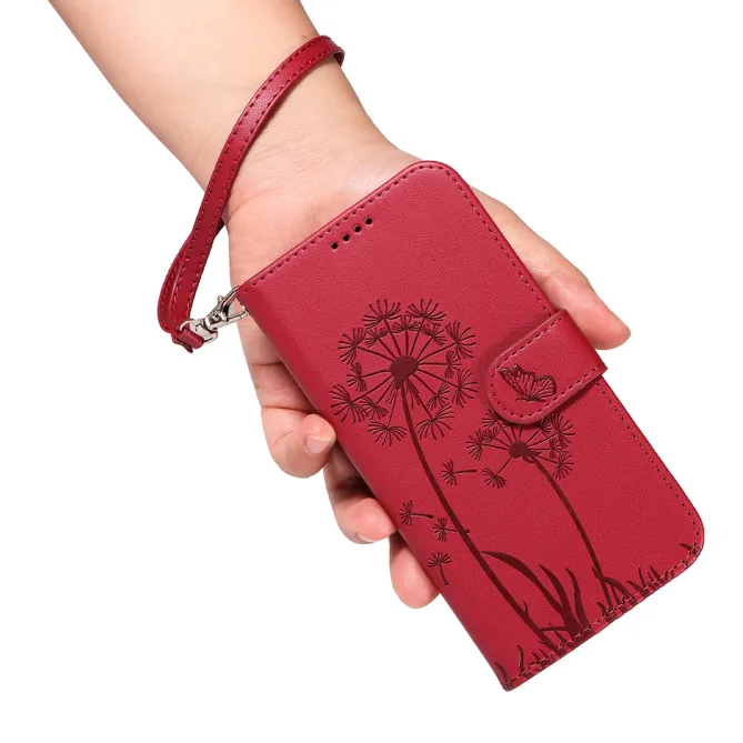 Housse Pissenlit Gaufré Motorola Moto G77 G67 Simili Cuir Porte-Cartes