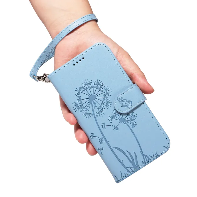 Housse Pissenlit Gaufré Motorola Moto G77 G67 Simili Cuir Porte-Cartes