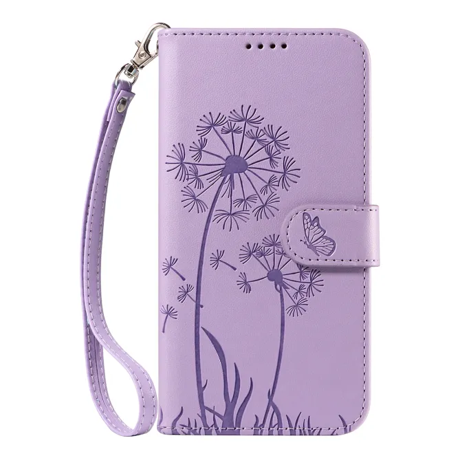 Housse Pissenlit Gaufré Motorola Moto G77 G67 Simili Cuir Porte-Cartes