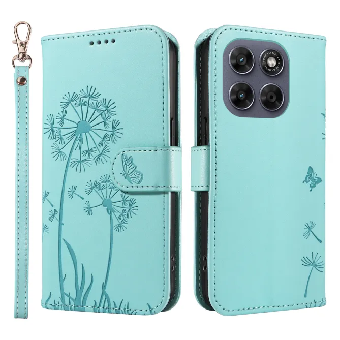 Housse Pissenlit Gaufré Motorola Moto G77 G67 Simili Cuir Porte-Cartes