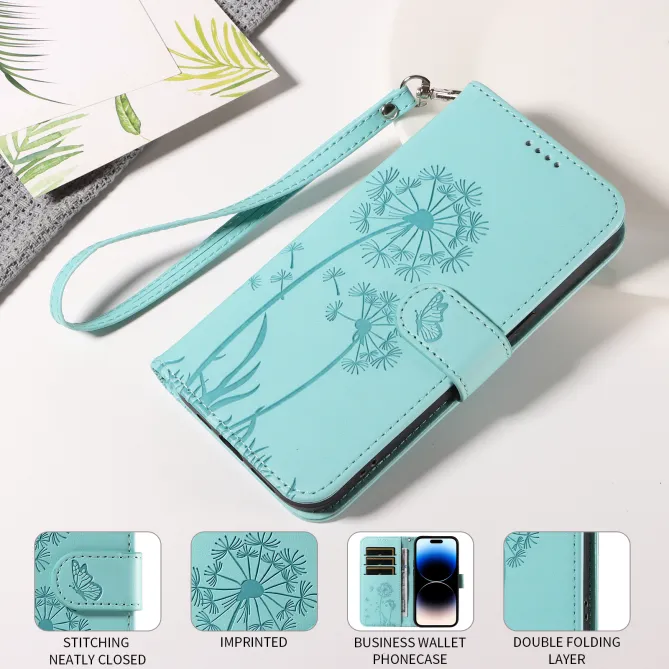 Housse Pissenlit Gaufré Motorola Moto G77 G67 Simili Cuir Porte-Cartes