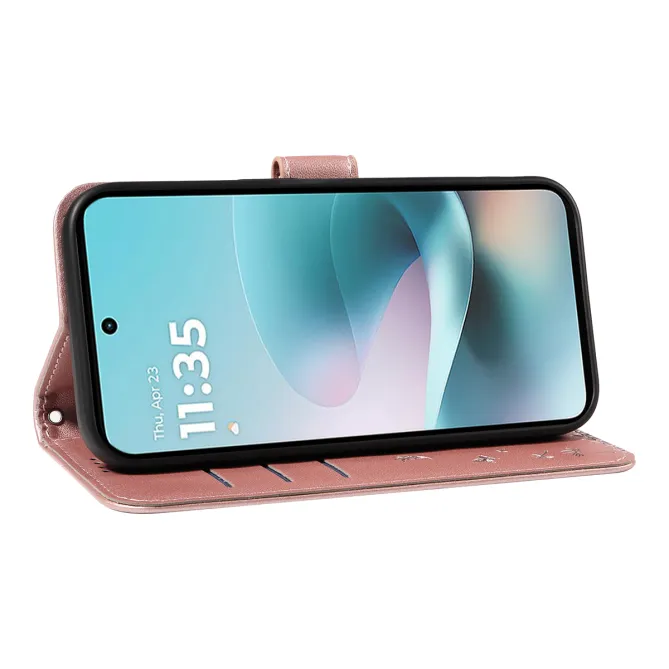 Housse Pissenlit Gaufré Motorola Moto G77 G67 Simili Cuir Porte-Cartes