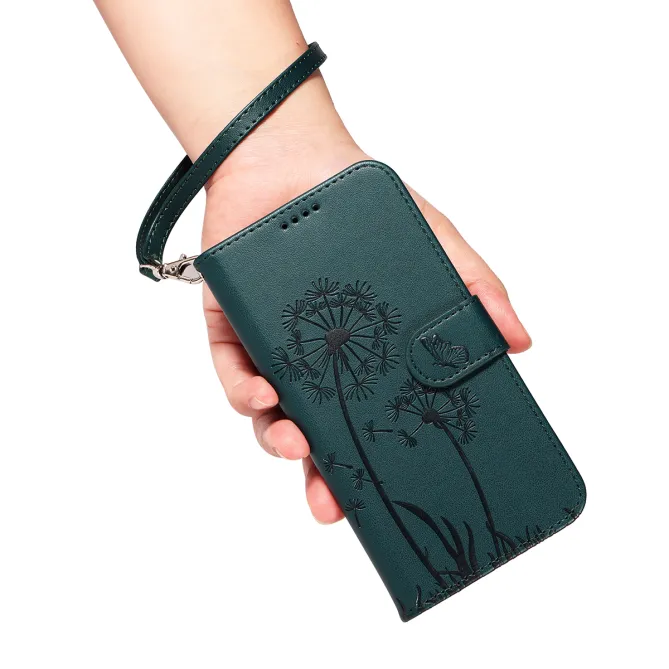Housse Pissenlit Gaufré Motorola Moto G77 G67 Simili Cuir Porte-Cartes