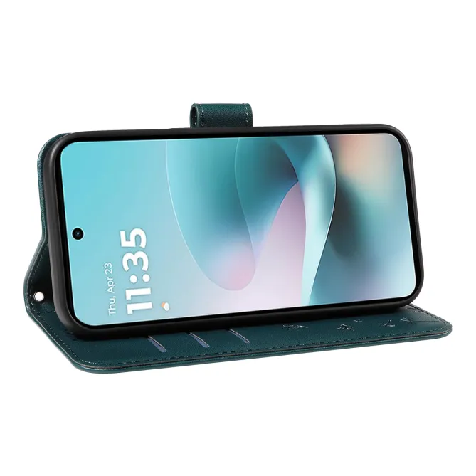 Housse Pissenlit Gaufré Motorola Moto G77 G67 Simili Cuir Porte-Cartes