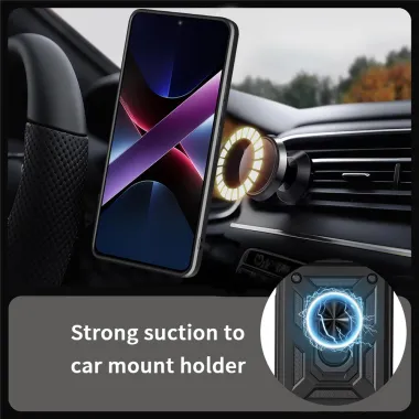 Coque Motorola Moto G77 G67 Cache Objectif Coulissant Anneau Militaire