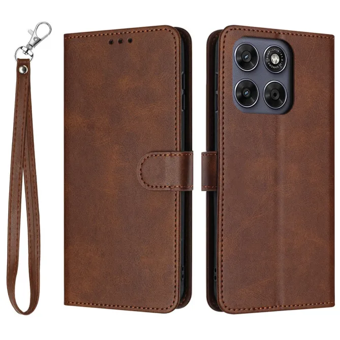 Housse Motorola Moto G77 / G67 Simili Cuir Mate - Dragonne et Porte-Cartes