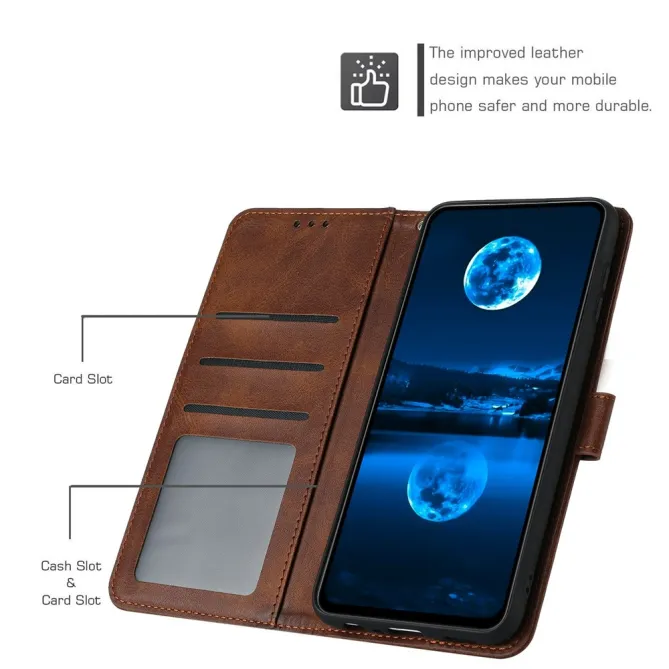 Housse Motorola Moto G77 / G67 Simili Cuir Mate - Dragonne et Porte-Cartes