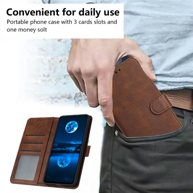 Housse Motorola Moto G77 / G67 Simili Cuir Mate - Dragonne et Porte-Cartes