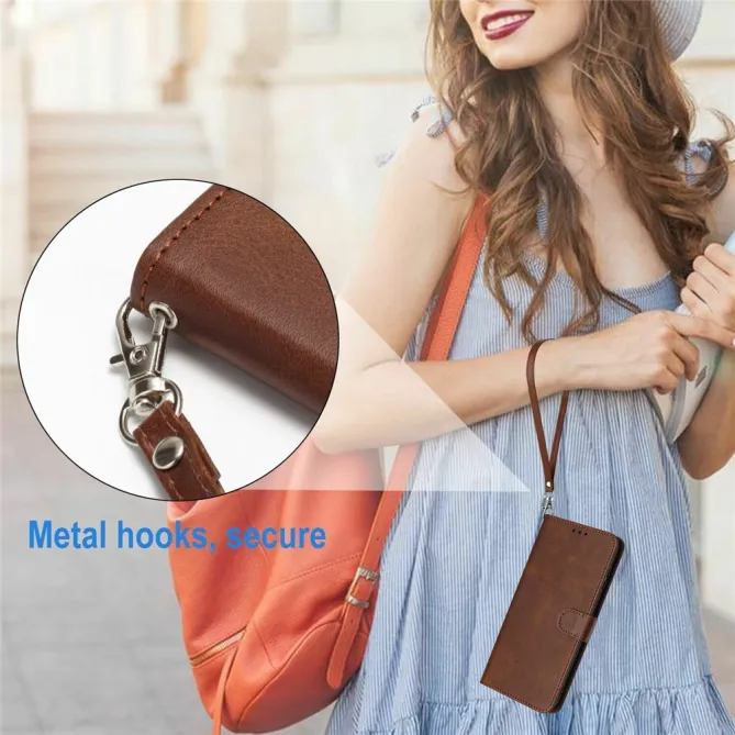 Housse Motorola Moto G77 / G67 Simili Cuir Mate - Dragonne et Porte-Cartes