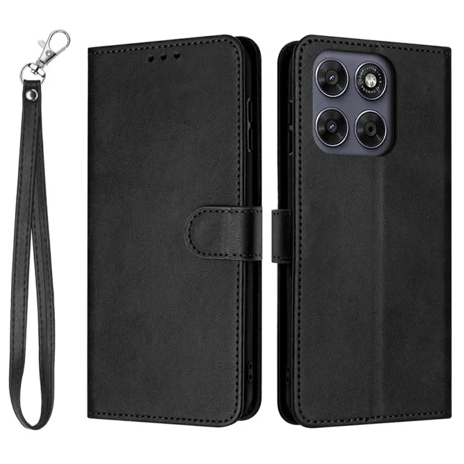 Housse Motorola Moto G77 / G67 Simili Cuir Mate - Dragonne et Porte-Cartes