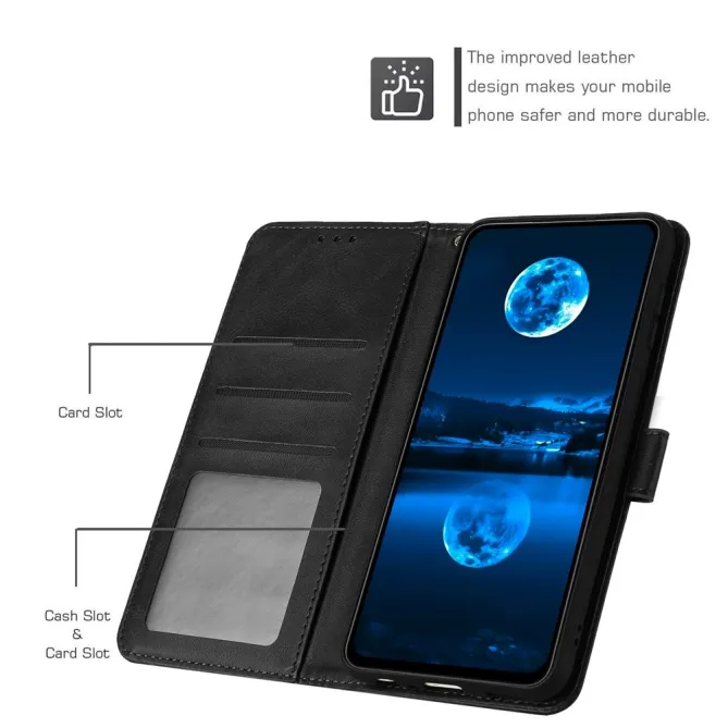 Housse Motorola Moto G77 / G67 Simili Cuir Mate - Dragonne et Porte-Cartes