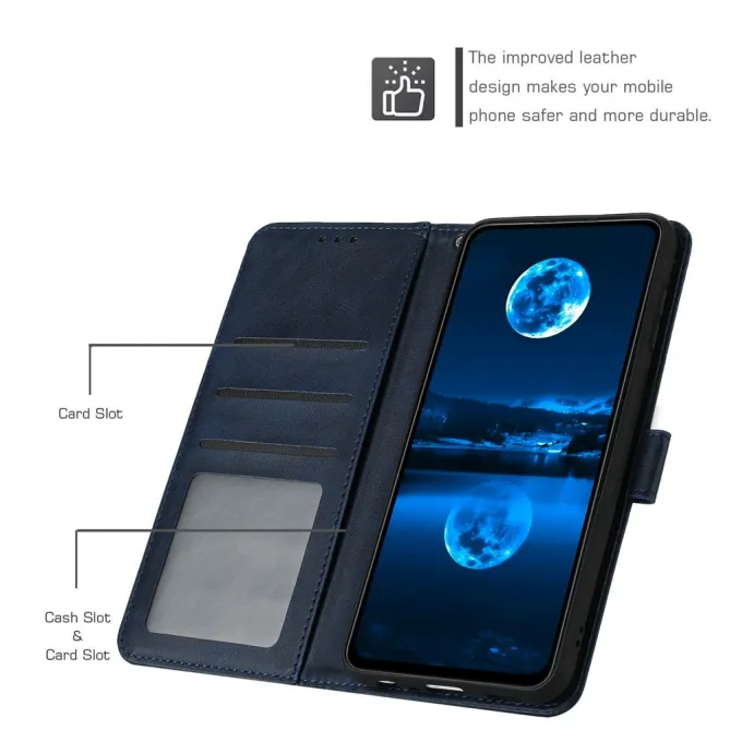 Housse Motorola Moto G77 / G67 Simili Cuir Mate - Dragonne et Porte-Cartes