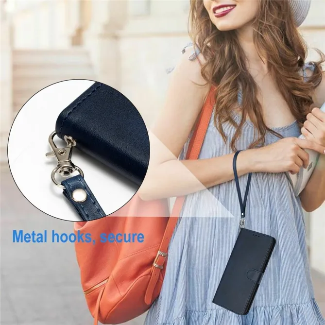 Housse Motorola Moto G77 / G67 Simili Cuir Mate - Dragonne et Porte-Cartes
