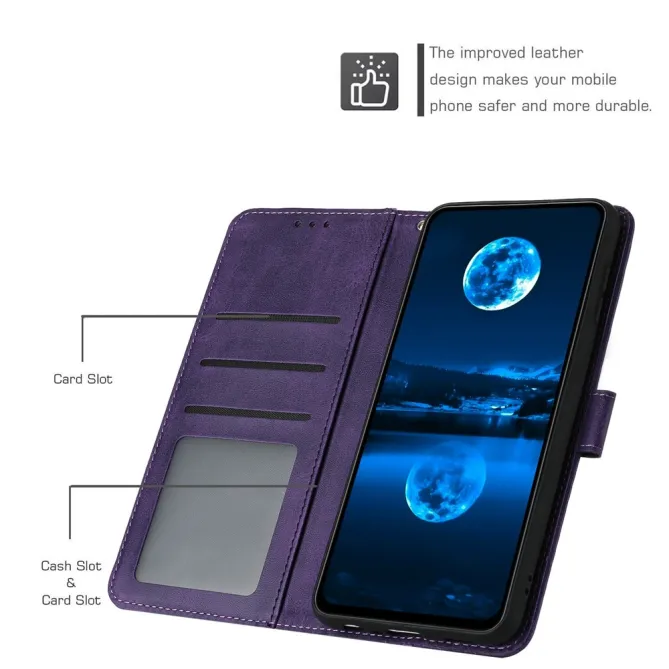 Housse Motorola Moto G77 / G67 Simili Cuir Mate - Dragonne et Porte-Cartes