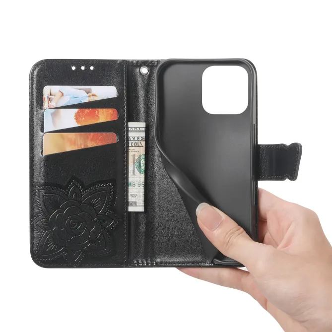 Housse Motorola Moto G77 / G67 Papillon Relief