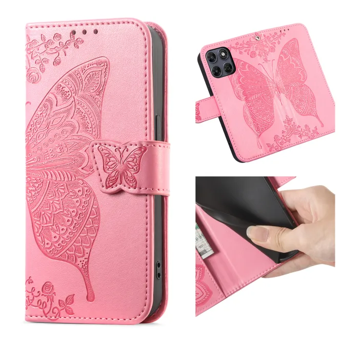 Housse Motorola Moto G77 / G67 Papillon Relief