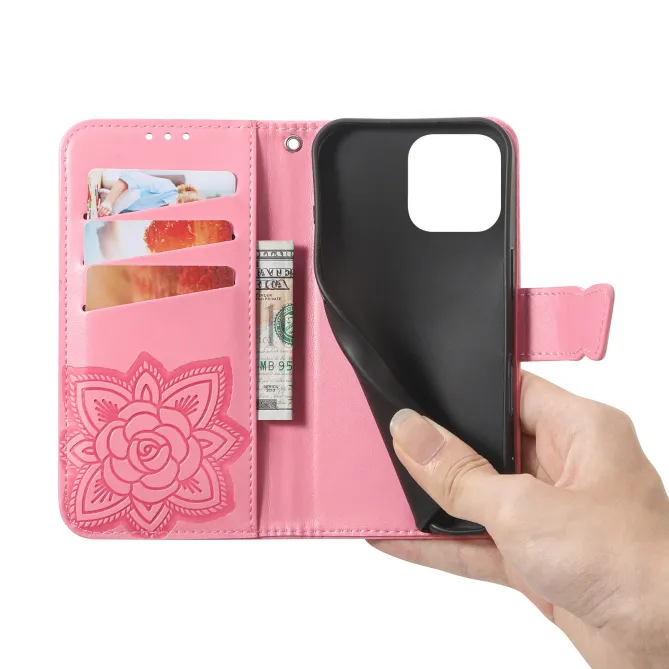 Housse Motorola Moto G77 / G67 Papillon Relief