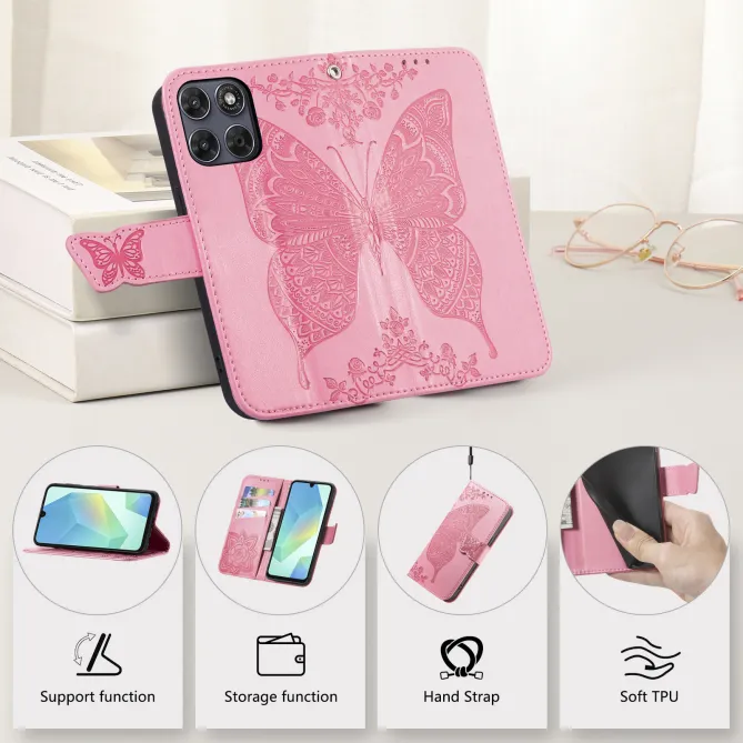 Housse Motorola Moto G77 / G67 Papillon Relief