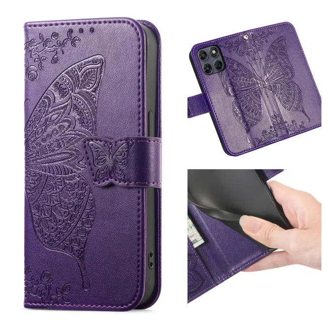 Housse Motorola Moto G77 / G67 Papillon Relief