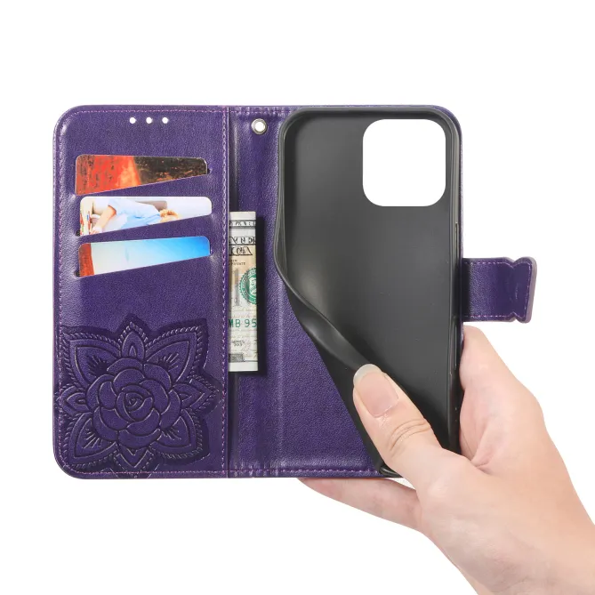 Housse Motorola Moto G77 / G67 Papillon Relief