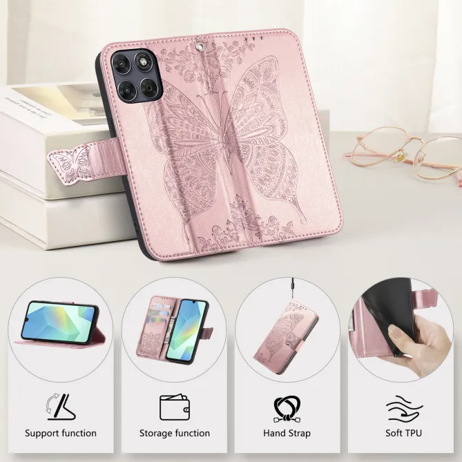 Housse Motorola Moto G77 / G67 Papillon Relief