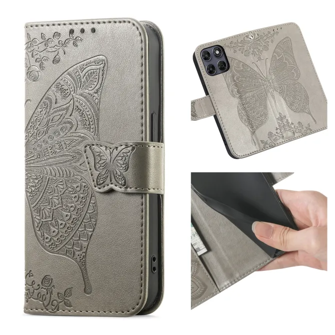 Housse Motorola Moto G77 / G67 Papillon Relief