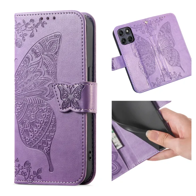 Housse Motorola Moto G77 / G67 Papillon Relief