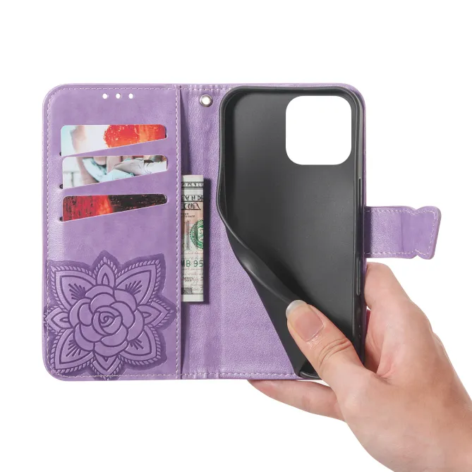 Housse Motorola Moto G77 / G67 Papillon Relief