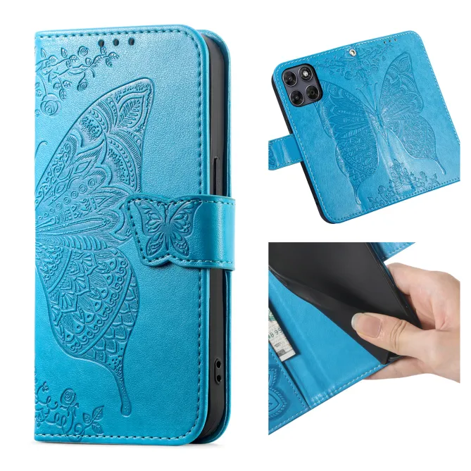 Housse Motorola Moto G77 / G67 Papillon Relief