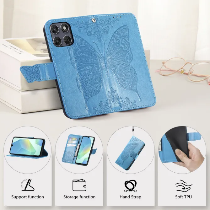 Housse Motorola Moto G77 / G67 Papillon Relief