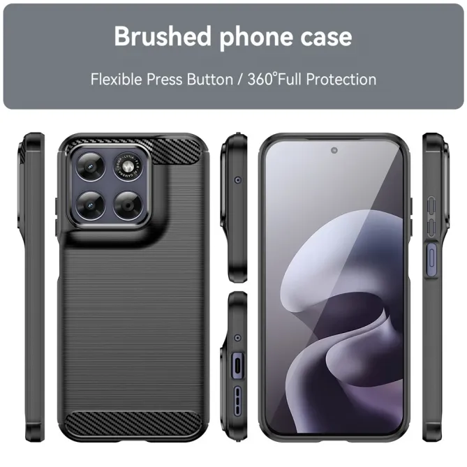 Coque Motorola Moto G77 / G67 Effet Brossé