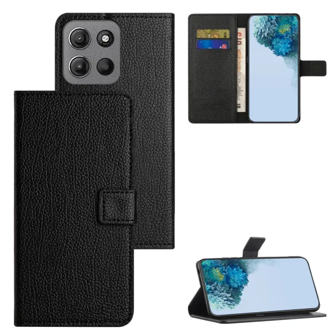 Housse Motorola Moto G77 / G67 Simili Cuir Litchi