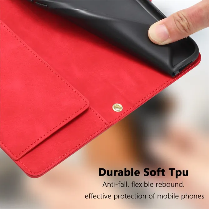 Housse Motorola Moto G77 / G67 Tulipes Gaufrées 5 Emplacements Cartes